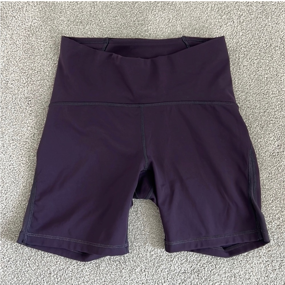 Lululemon dark plum biker short